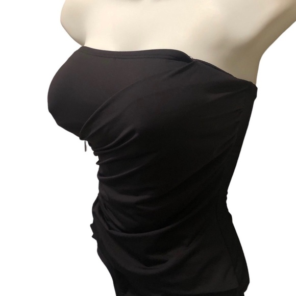 Michael Michael Kors Black Malliot Strapless One Piece Swimsuit Sz 4 Black - Picture 4 of 8